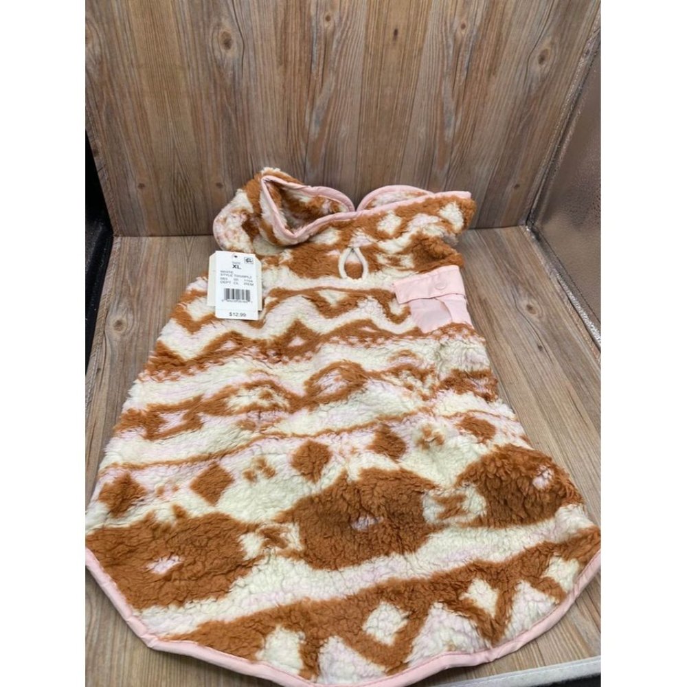 Grayson Pup Aztec Sherpa Dog Vest - White - XL